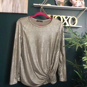 Gold shimmer shirt